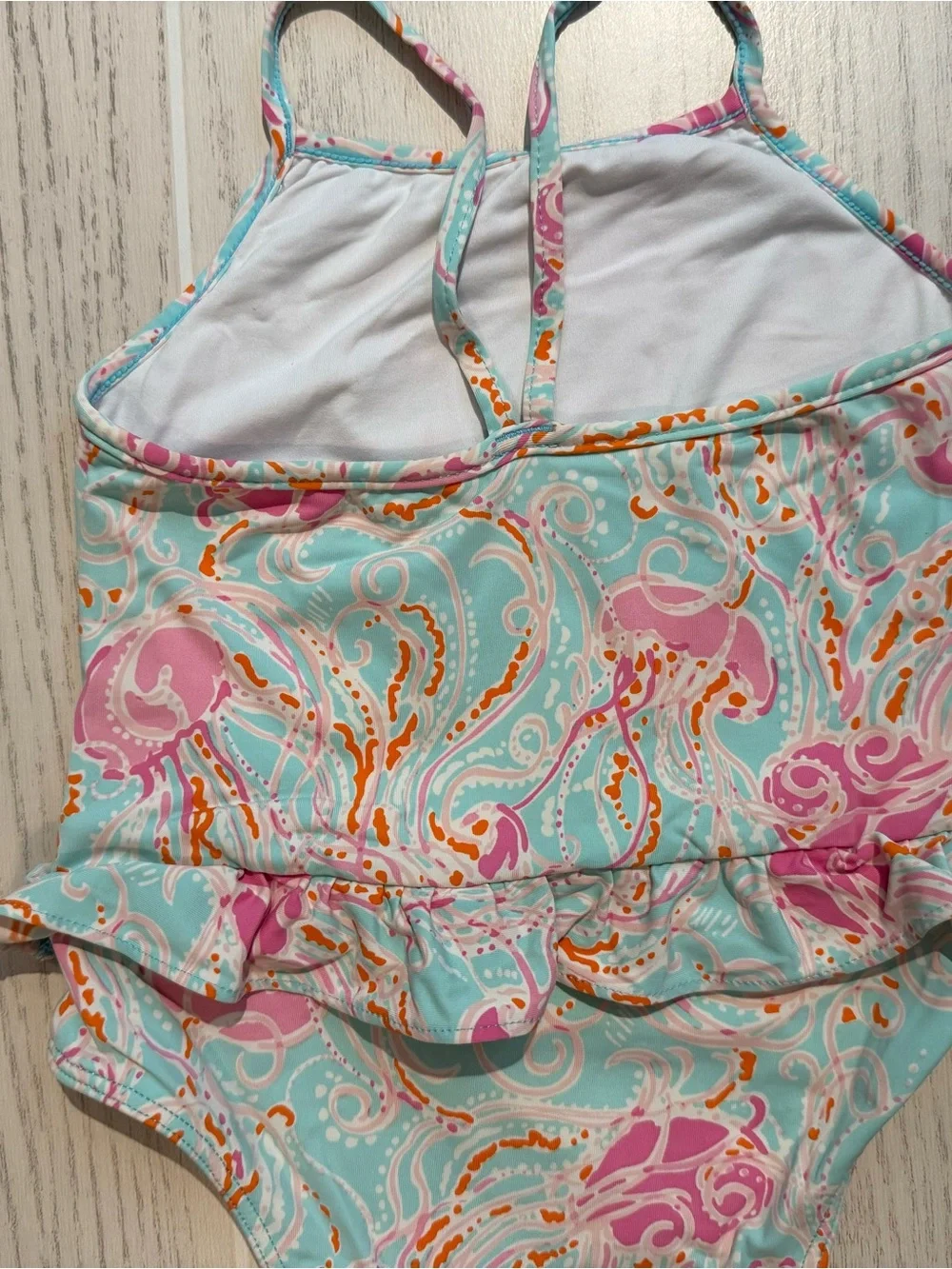 Lilly Pulitzer Baby Girls 12-18M Jellies Be Jammin Ruffle Swimsuit